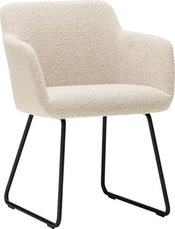 PECORA Stuhl - Beige / Schwarz / B: 57.5 cm x T: 58.0 cm x H: 76.0 cm