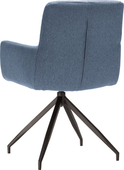 NAVIGLI II Stuhl AL blau/ Mittelf. schwa - Blu / L: 58.0 cm x P: 61.0 cm x A: 90.0 cm