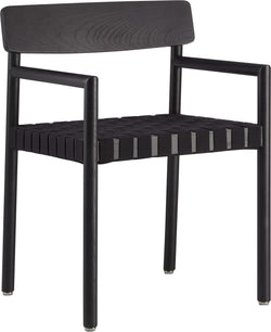 WEAVEN Stuhl - Schwarz / B: 52.0 cm x T: 50.0 cm x H: 77.0 cm