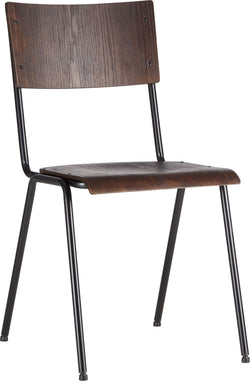 Sedia LEVIO - Marrone / Nero / L: 43,0 cm x P: 50,0 cm x A: 83,0 cm