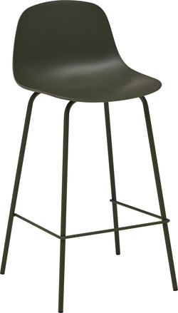 RICCI Barhocker - DunkelgrĂĽn / B: 47.0 cm x T: 45.0 cm x H: 92.5 cm