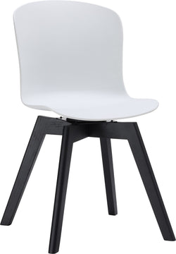 GIANNI Stuhl - B: 46.5 cm x T: 54.5 cm x H: 84.0 cm / Weiss / Braun