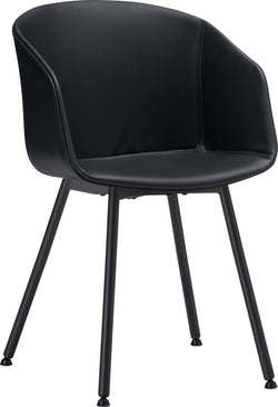 GIANNI Chaise - Noir / L: 53.5 cm x P: 55.0 cm x H: 84.0 cm