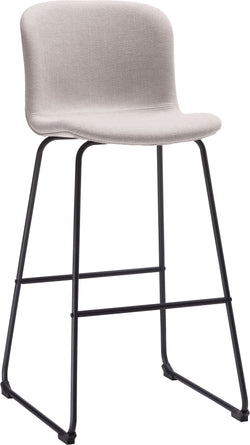 GIANNI Barhocker - Hellgrau / B: 49.0 cm x T: 52.0 cm x H: 107.0 cm