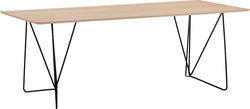 ELIANA Table - chêne blanc / L: 220.0 cm x P: 95.0 cm x H: 75.0 cm