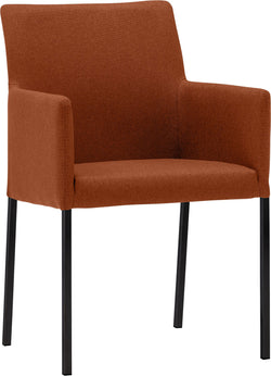 SIENA Stuhl - Dunkelorange / Schwarz / B: 51.0 cm x T: 44.0 cm x H: 86.0 cm