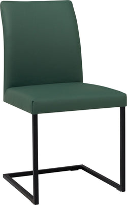 SIENA Stuhl - Dunkelgrün / Schwarz / B: 45.5 cm x T: 44.0 cm x H: 87.0 cm