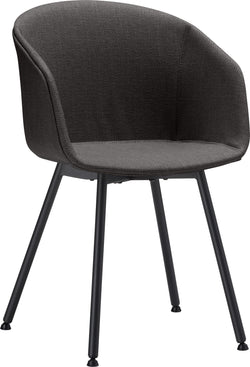 GIANNI Chaise - anthracite / L: 53.5 cm x P: 55.0 cm x H: 84.0 cm