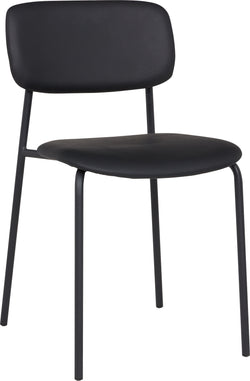 COLORE Sedia Imitazione pelle - Nero / L: 43.5 cm x P: 51.0 cm x A: 78.0 cm