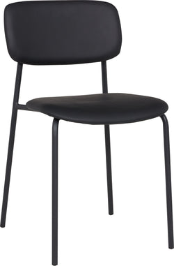 Sedia COLORE in ecopelle - Nero / Nero / L: 43,5 cm x P: 51,0 cm x A: 78,0 cm