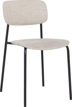 Sedia COLORE in tessuto - Beige / Nero / L: 43,5 cm x P: 51,0 cm x A: 78,0 cm