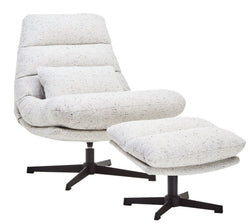 CAMA Fauteuil et repose-pieds - Blanc / L: 93.5 cm x P: 84.0 cm x H: 88.0 cm