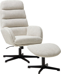 GUY Relaxsessel und Hocker - ecru