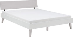 CARA Bett 160x200 MDF w,Stand.Pano Buche - Buche weiss / B: 160.0 cm x T: 200.0 cm