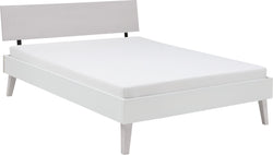 CARA Bett 140x200 MDF w,Stand.Pano Buche - Buche weiss / B: 140.0 cm x T: 200.0 cm