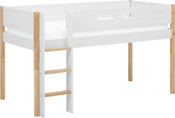 Flexa NOR Lit mi-hauteur - Blanc / L: 109.0 cm x P: 210.0 cm x H: 120.0 cm