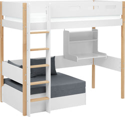 Flexa NOR Hochbett - Eiche / B: 109.0 cm x T: 210.0 cm x H: 185.0 cm