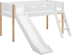 Flexa NOR Halbhochbett - Weiss / B: 109.0 cm x T: 210.0 cm x H: 120.0 cm