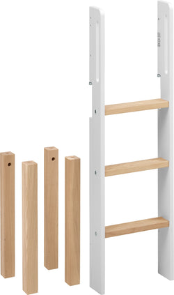 Flexa NOR Lit mi-hauteur - Blanc / L: 109.0 cm x P: 210.0 cm x H: 120.0 cm