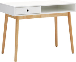 Bureau NEVIO II - Blanc / L : 100,0 cm x P : 52,0 cm x H : 75,5 cm