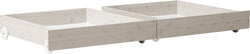 Flexa CLASSIC Cassetto letto Set di 2 - Lavaggio bianco / L: 196.0 cm x P: 90.0 cm x A: 22.0 cm