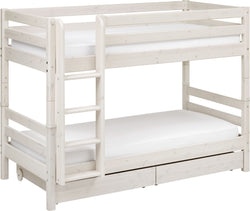 Flexa CLASSIC Etagenbett - White Wash / B: 110.0 cm x T: 210.0 cm x H: 154.0 cm