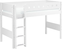 Flexa WHITE Letto semialto - Bianco / L: 110.0 cm x P: 210.0 cm x A: 143.0 cm