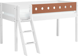 Flexa WHITE Halbhochbett - Rost / B: 109.0 cm x T: 210.0 cm x H: 120.0 cm