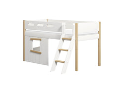 Flexa NOR Letto semi-alto con casetta sull'albero - Bianco / L: 109.0 cm x P: 210.0 cm x A: 120.0 cm