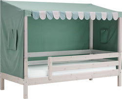 Flexa CLASSIC TEXTILE HOUSE Set completo di arredi in tessuto con letto singolo incluso - White Wash / L: 112,0 cm x P: 210,0 cm x A: 196,3 cm