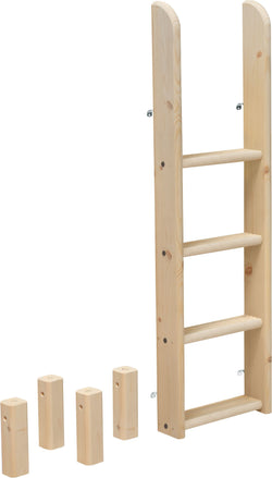 Flexa CLASSIC Leiter gerade Etagenbett - Natur / B: 41.0 cm x T: 11.0 cm x H: 161.5 cm