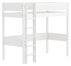 Flexa WHITE Lit surélevé - Blanc / L: 109.0 cm x P: 210.0 cm x H: 184.0 cm