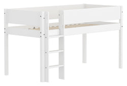 Flexa WHITE Halbhochbett - Weiss / B: 109.0 cm x T: 210.0 cm x H: 184.0 cm
