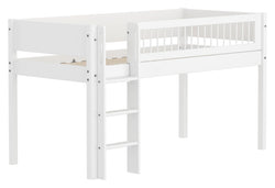 Flexa WHITE Halbhochbett - Weiss / B: 109.0 cm x T: 210.0 cm x H: 120.0 cm