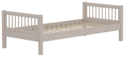 Flexa CLASSIC Einzelbett - Grau / B: 100.0 cm x T: 210.0 cm x H: 67.0 cm