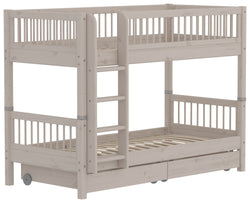 Flexa CLASSIC Leiter gerade Etagenbett - Grau / B: 110.0 cm x T: 210.0 cm x H: 154.0 cm