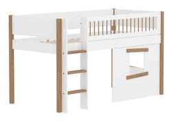 Letto a mezz'altezza Flexa NOR - Bianco / L: 109,0 cm x P: 210,0 cm x A: 120,0 cm