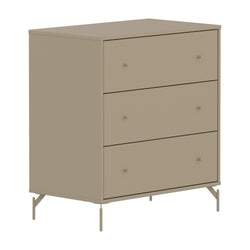 SAGA Kommode oat mit oat knobs und Füsse - Oat / B: 75.0 cm x T: 45.0 cm x H: 84.0 cm