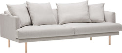Canapé 3 places MALIN - Beige / L : 219,0 cm x P : 95,0 cm x H : 79,0 cm