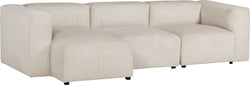 divano ad angolo - Crema / L: 274.0 cm x P: 130.0 cm x A: 67.0 cm