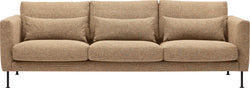 TEM St Hevre 3er-Sofa h'braun,Fuss M.sch - Hellbraun / B: 248.0 cm x T: 100.0 cm x H: 84.0 cm