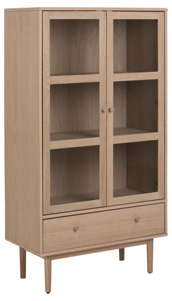 JAYCE Vitrine - Eiche / B: 80.0 cm x T: 40.0 cm x H: 144.8 cm