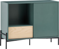OLSEN Buffet haut - Vert / L: 100.0 cm x P: 40.0 cm x H: 80.0 cm