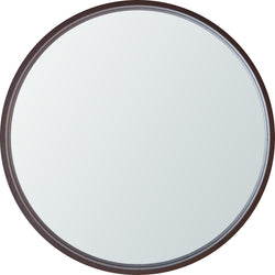 NILLA Spiegel rund - Walnuss / B: 60.0 cm x T: 5.0 cm x H: 60.0 cm