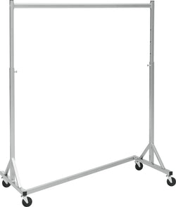 MILLIE Appendiabiti su ruote - Colore alluminio / L: 120,0 cm x P: 59,0 cm x A: 185,0 cm