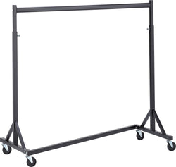 MILLIE Appendiabiti con ruote - Nero / L: 120.0 cm x P: 59.0 cm x A: 185.0 cm