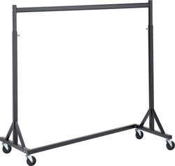 Penderie à roulettes MILLIE - Noir / L : 120,0 cm x P : 59,0 cm x H : 185,0 cm
