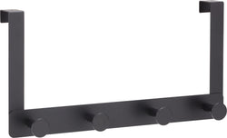 YOMMA Patère de porte - Noir / L: 45.0 cm x P: 9.4 cm x H: 23.0 cm