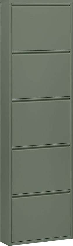 TOBEY Scarpiera inclinabile - Verde timia / L: 50.0 cm x P: 15.0 cm x A: 170.0 cm