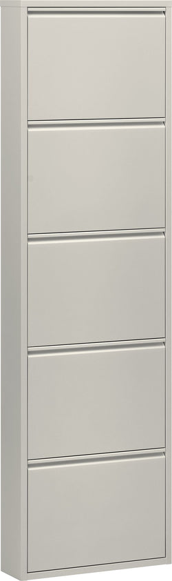 TOBEY Scarpiera inclinabile - Grigio chiaro / L: 50.0 cm x P: 15.0 cm x A: 170.0 cm